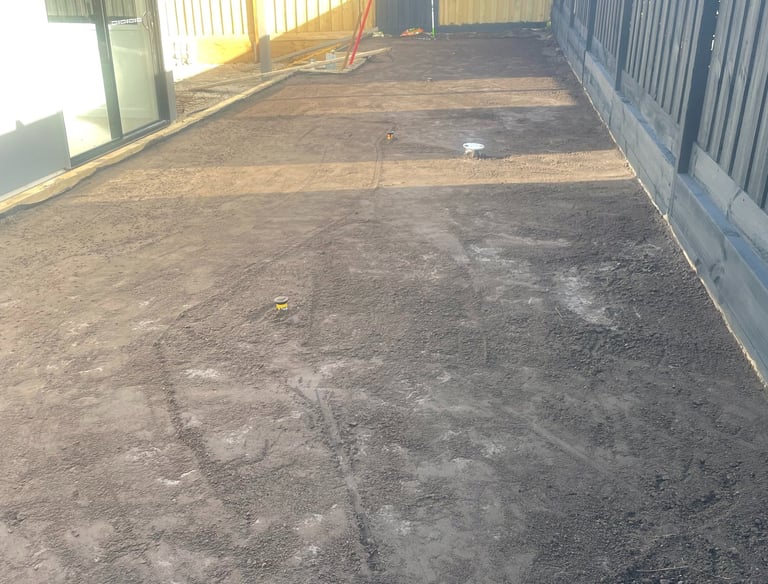 Ground prepared ready for Turf