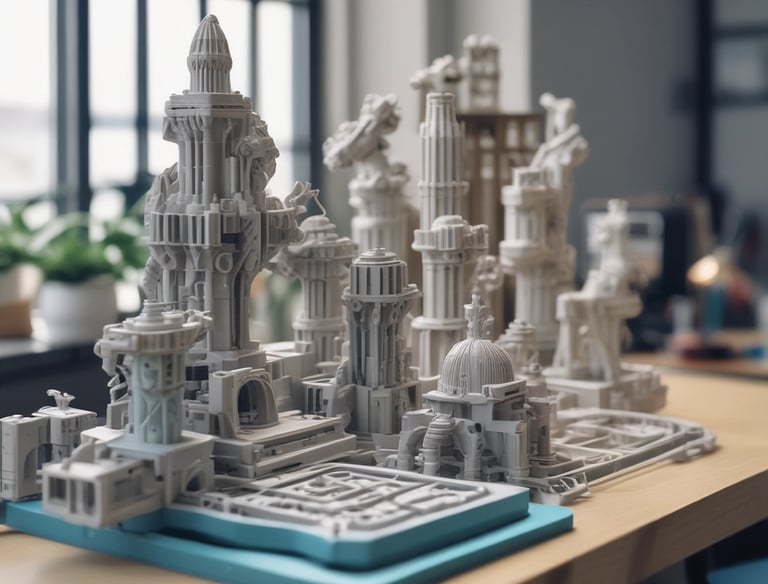 An advanced 3D printer in action.
