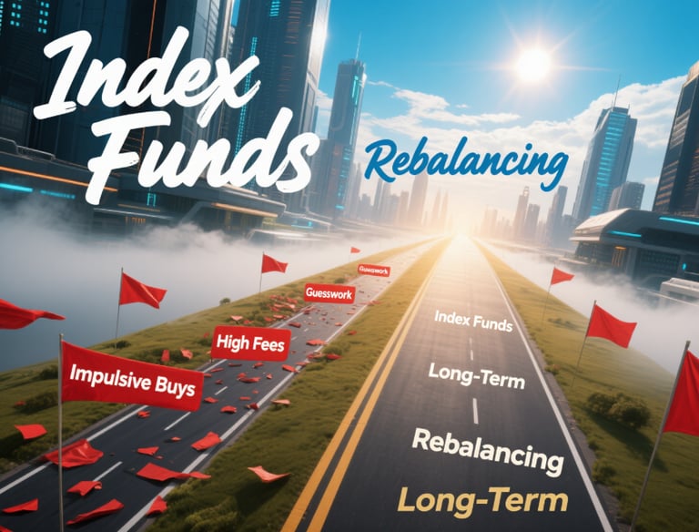 a road with red flags and financial mistakes 