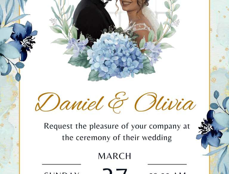 Invitations: Customizable templates for wedding invitations, including save-the-dates, main invitati