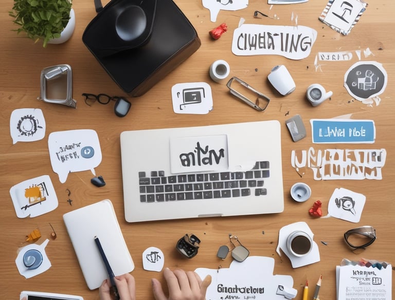 a man riding a skateboard down a street next to tall buildings
