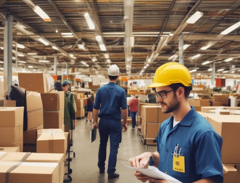 A pole displays a large advertisement for electricians and plumbers with urgent hiring needs in Italian. Below this is a colorful sticker for 'Moon Omens' featuring a stylized eye logo, alongside social media icons and web address.