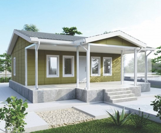 a small house with a porch and a porch