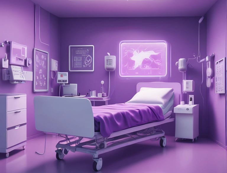 A low-light image featuring a blurred, glowing white Google Bard logo in the background and a clear OpenAI logo with a knot design in the foreground, set against a dark background.