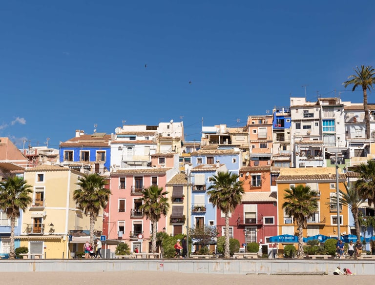 Casas de colores en Villajoyosa