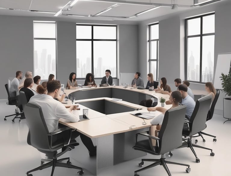 A top view of a notebook open to a page with the headings 'The Weekly Worksheet,' 'Roles,' and 'Goals' written at the top. Each column lists aspects like spiritual, physical, mental, and social/emotional, along with a central note 'Sharpen the Saw.' A pen rests diagonally across the page. Next to the notebook is the book 'The 7 Habits of Highly Effective People' by Stephen R. Covey, placed on a textured gray surface.