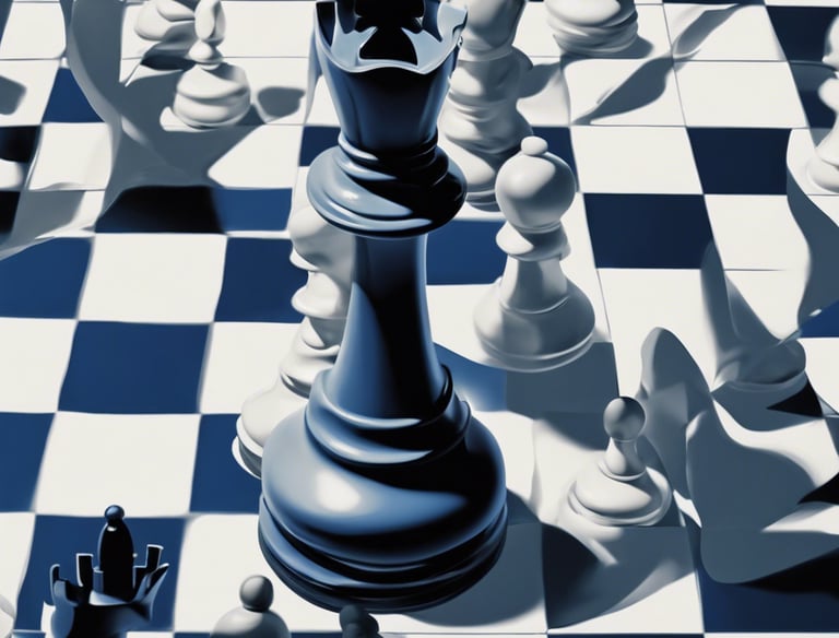 depth of field photography of man playing chess