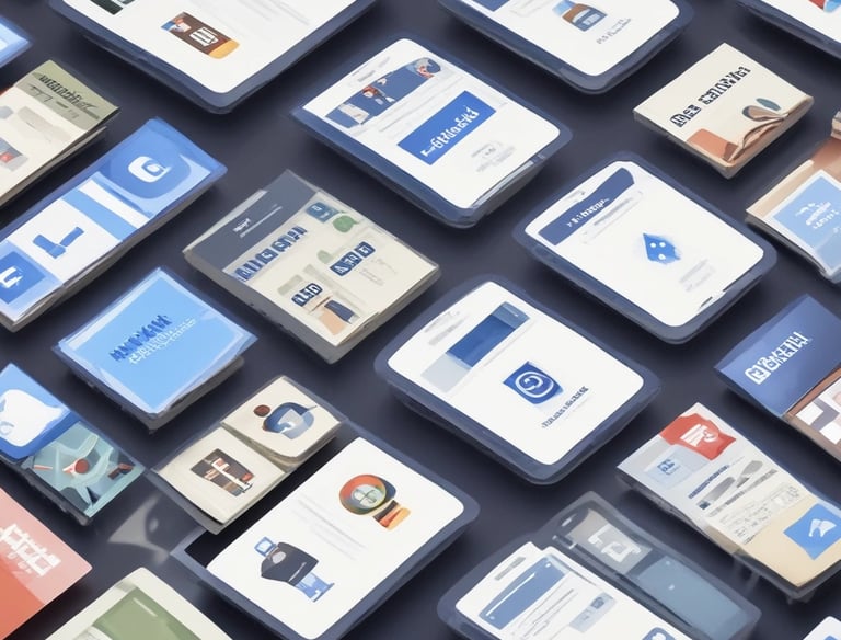 A futuristic representation of digital marketing campaigns with neon colors.