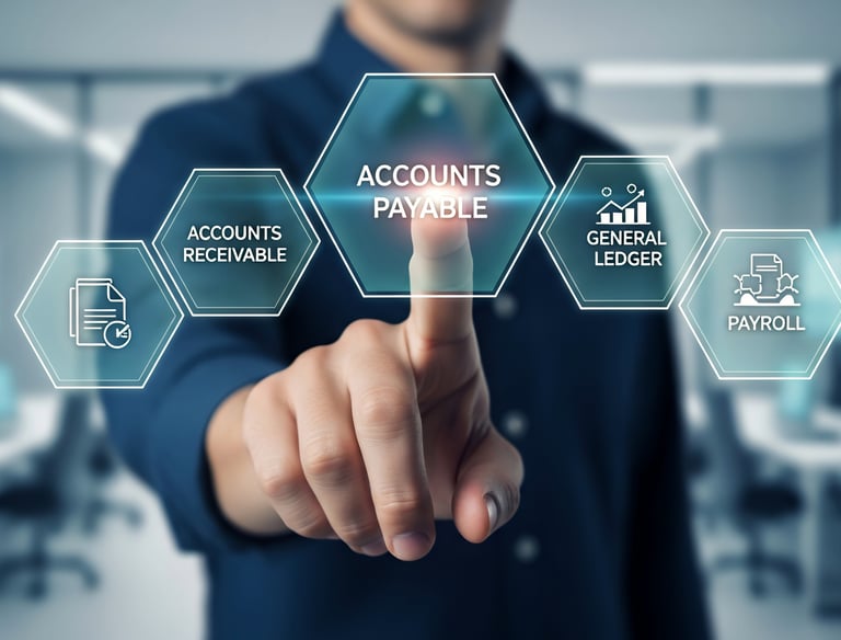 Bookkeeping services graphic with account payable selected