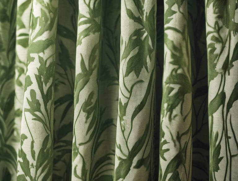 a close up of a white fabric with wavy lines