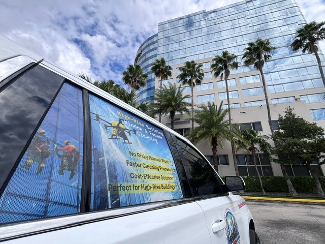HOTEL DRONE CLEANING BY DRONE POWER WASHING 