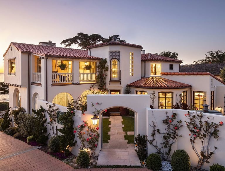 painted and decorated villa exterior