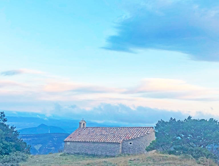 Sunrise, Chapelle Saint-Maurice, Drôme, Rhône-Alpes, France