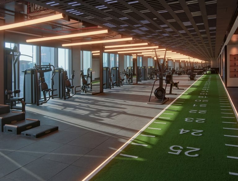 commercial gym interior floor design