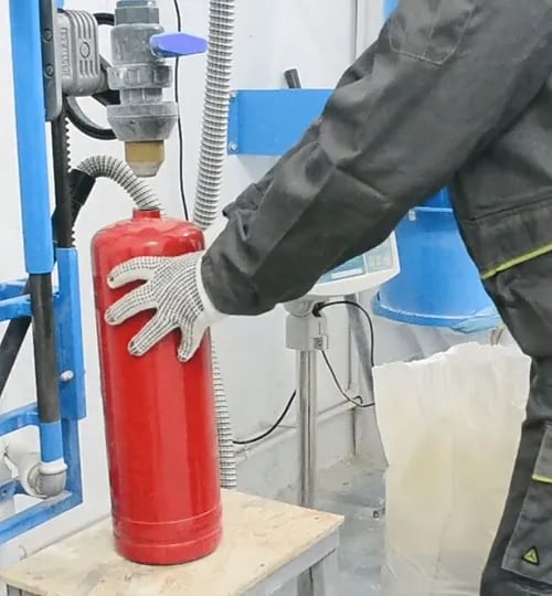 recharge of fire extinguisher