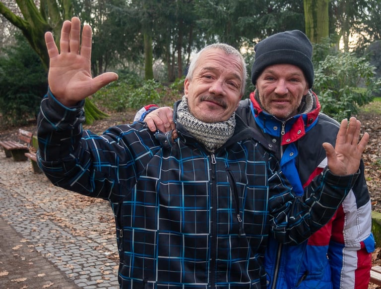 Reinhard Mokros: Zwei Freunde im Park