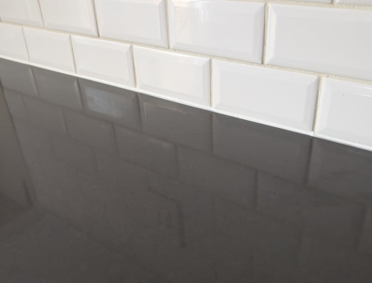 tile backsplash caulking and grout