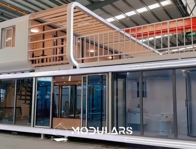 Vivienda modular VM2A1 de doble piso personalizable, MODULARS España
