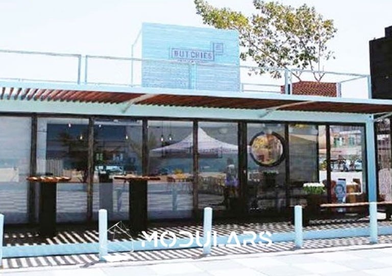 Modulo comercial tienda heladeria cafeteria lavanderia restaurante oficina barberia shop modulars