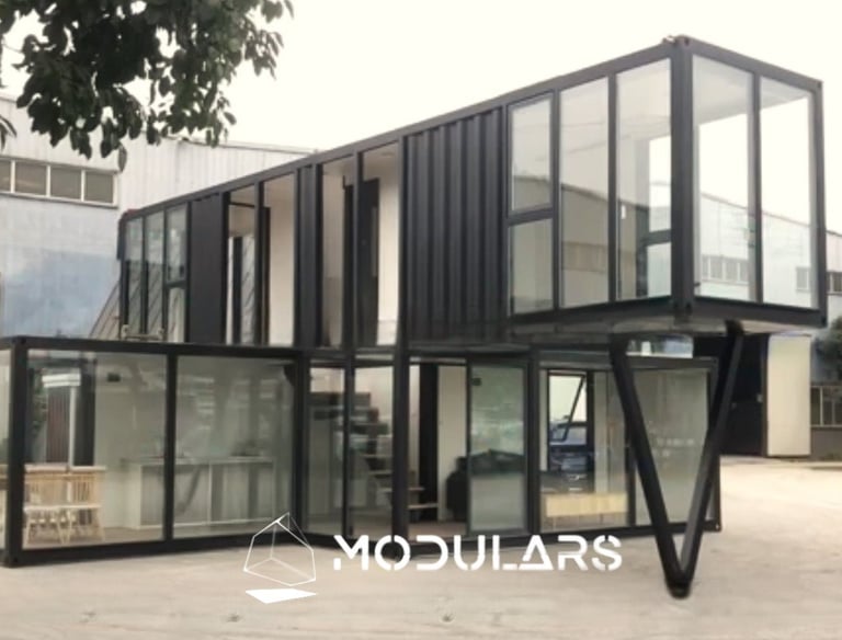 Vivienda modular casa modular prefabricada dos pisos personalizable Modulo prefab Modulars España V0
