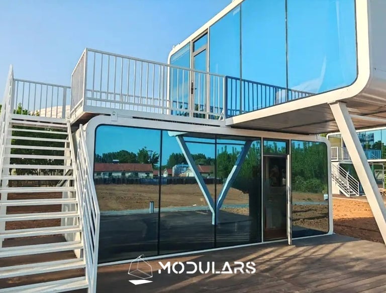 Vivienda modular casa modular prefabricada dos pisos personalizable Modulo prefab Modulars España V3