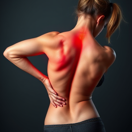 woman suffing from back pain, massage service wollongong