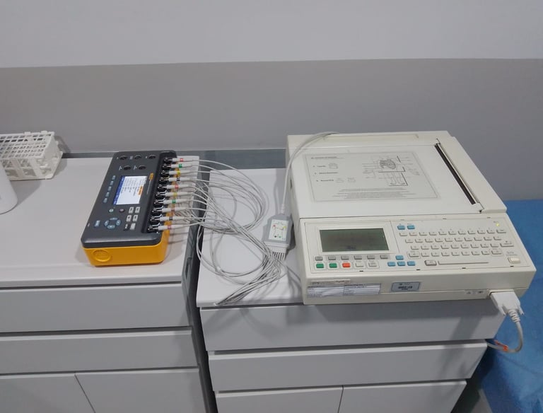 Prueba de desempeño de un electrocardiógrafo con simulador