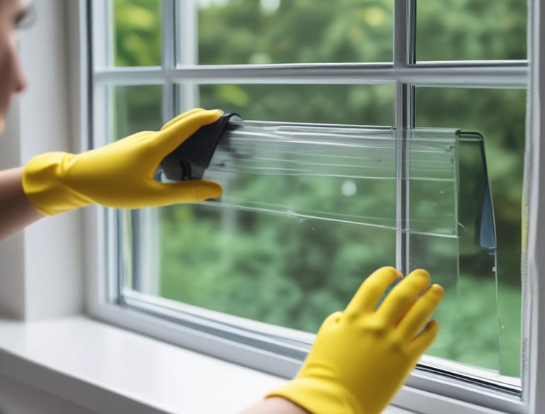 a man in a white shirt and gloves holding a glove