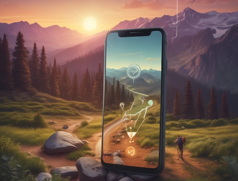 An illustration of a mobile app showcasing offline functionality.