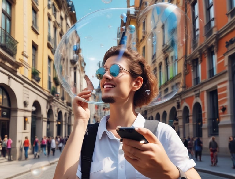 A mobile app interface showcasing automatic guiding features.