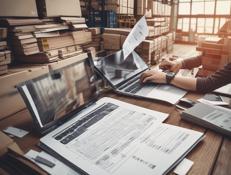 A visual representation of global trade and exporting goods.