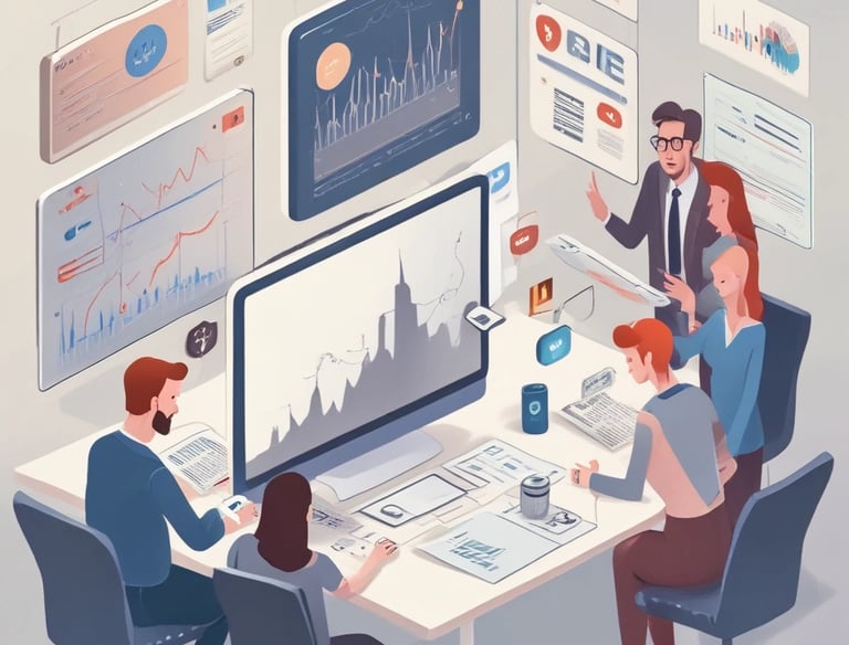 A vibrant restaurant with customers enjoying their meals and using smartphones.