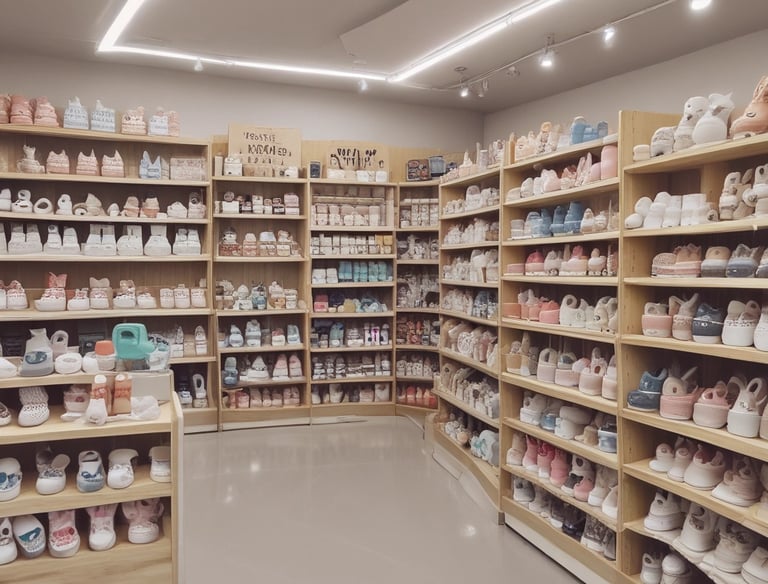 An adorable assortment of baby accessories and footwear.