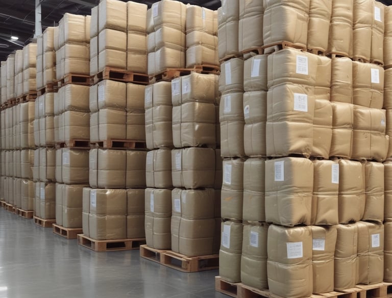 A delivery truck loaded with crates of olive oil heading out for distribution.
