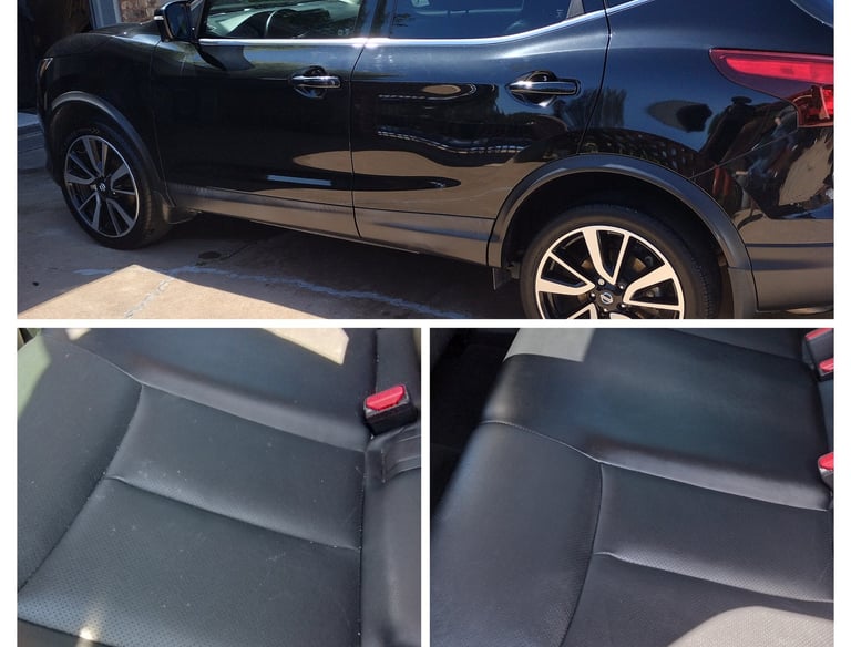 a car with exterior and interior cleaning