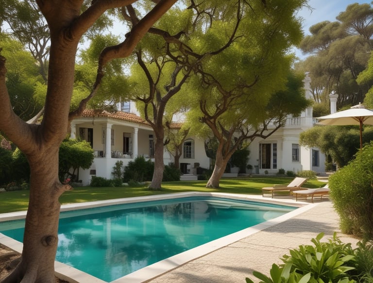 A tall multi-story building named Emerald Residency is shown with a modern architectural design, featuring large windows and a prominent sign at the top. The building is surrounded by a clear blue sky with some clouds and nearby power lines.