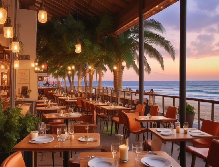 A nighttime scene featuring a large billboard displaying various real estate project logos and names. The billboard includes logos for 'Khang Dien,' 'The Classia,' 'Safira,' 'Mega Residences,' and 'Mega Ruby.' The setting is outdoors with a streetlight illuminating part of the billboard, and an apartment building is visible in the background. Palm trees and street signs are present in the foreground.