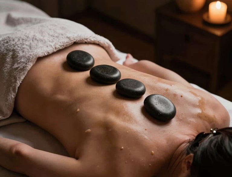 a beach with palm trees and blue water