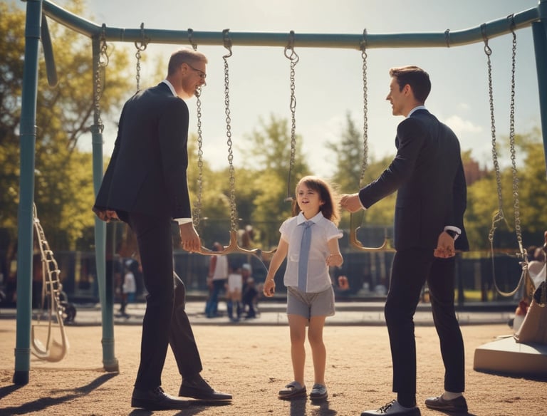 A man in a dark suit and white shirt stands in an office setting, smiling slightly. The background features a wall with framed certificates, indicating a professional environment.