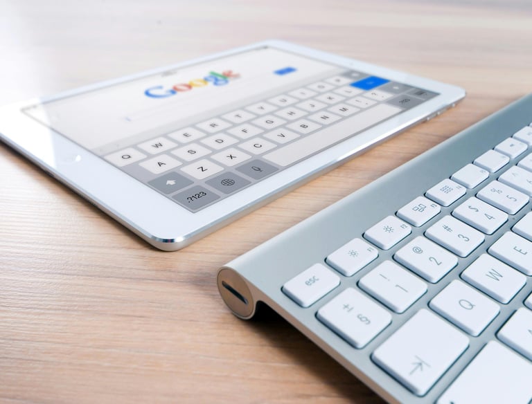 ipad montrant google