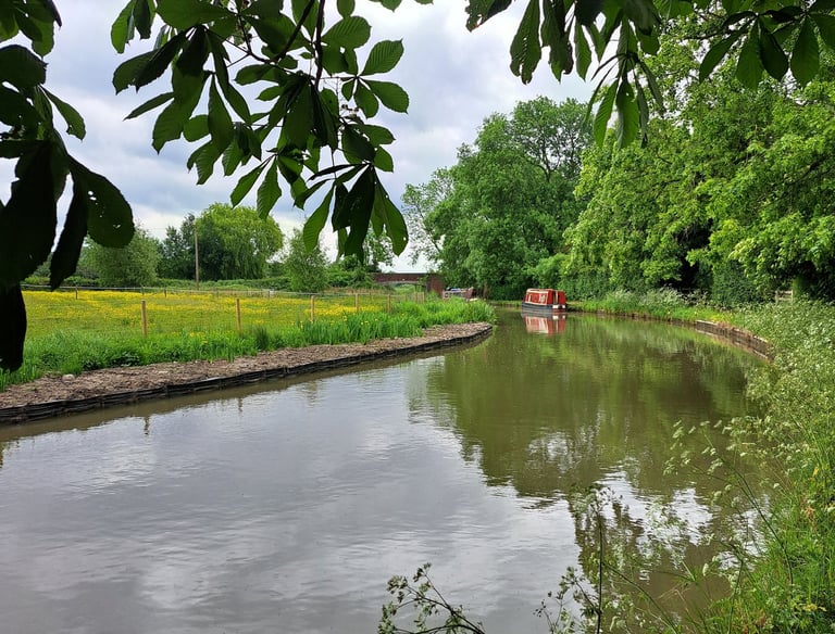a boat moored on the canal
