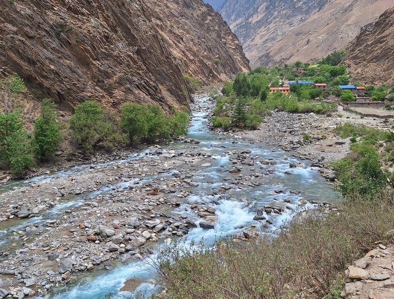 river in Dolpo in Phoskdundo reserve