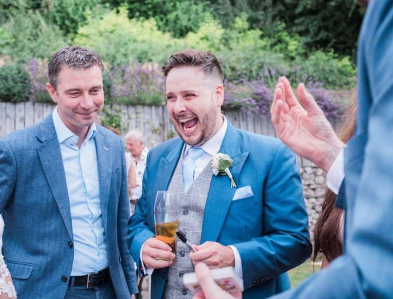 groom laughing