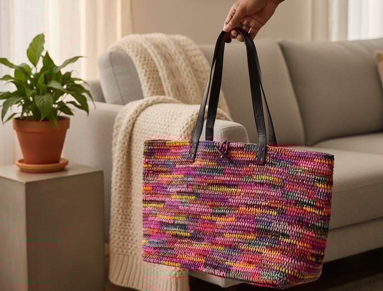 Sac crochet en raphia