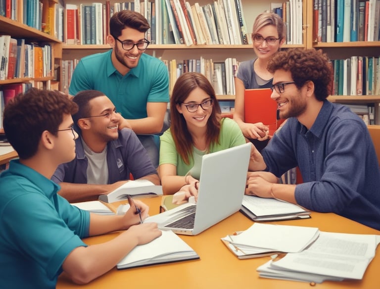 A group of diverse students engaged in a hands-on workshop.