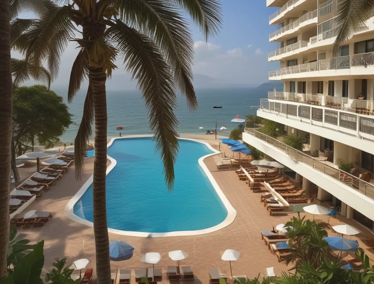 woman standing on sand near tall trees