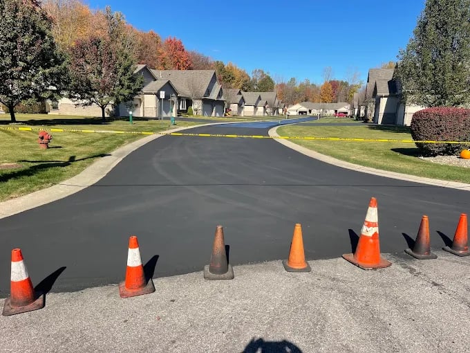"Driveway sealcoating service in Michigan by Tupacz Sealcoating"