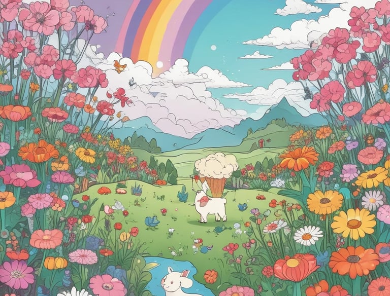 A vintage ice cream van painted blue and cream, featuring colorful ice cream illustrations on the sides. Writing on the van includes phrases like 'Traditional Ice Cream,' 'Antica Gelateria,' and 'Wholesome and Delicious.' The van is parked against a graffiti-covered wall.