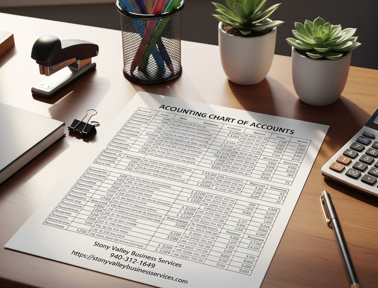 Chart of Accounts on a desk 