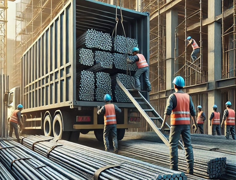 Steel getting loaded